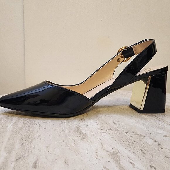 Jones New York Candree Pointed Toe Dress Slin Black Patent 8M -B036 - Picture 4 of 11